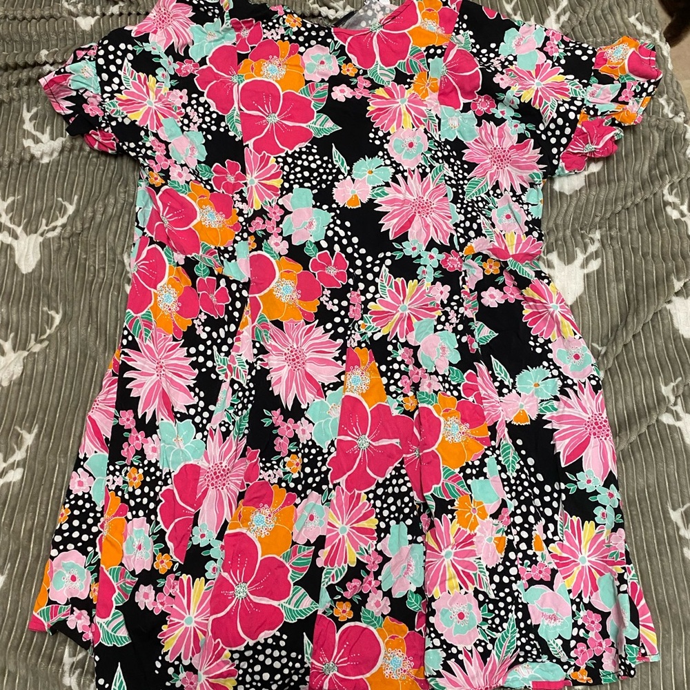 Crown & Ivy Pink and Orange Floral Dress